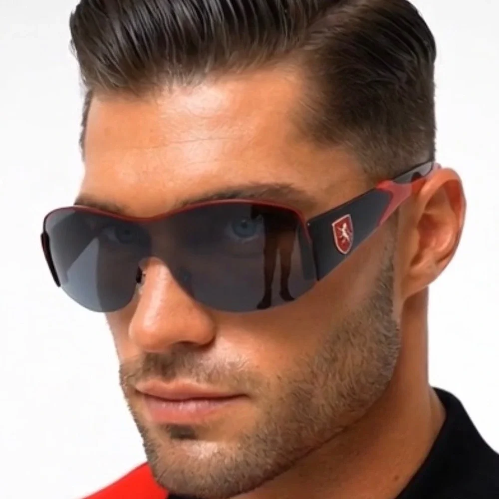 Sports Sunglasses Red Black Men's Sporty Fashion Sun Shades‎ Outdoor UV400 2026